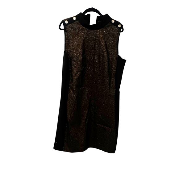 Tommy Hilfiger Women's Stretch Sheath Dress Sleeveless Gold Size 14 NWT - Picture 5 of 14